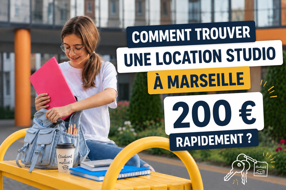 Location studio à Marseille 200 euros pour étudiant