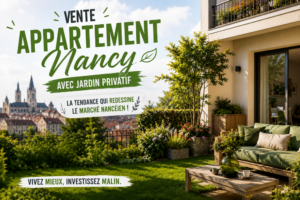 Vente appartement Nancy avec jardin privatif dans une résidence offrant un espace extérieur privé